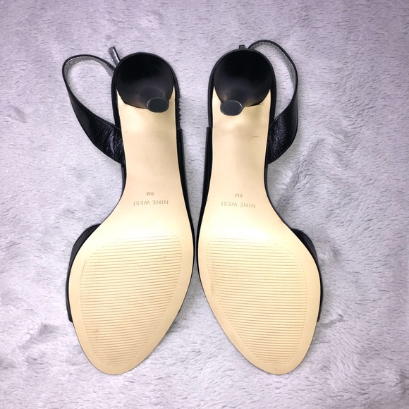 NWOT Nine West Sling Back Leather Sandals - Picture 4 of 7